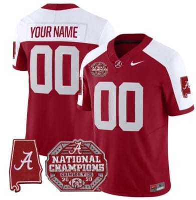 Custom Alabama Crimson Jersey Name and Number Vapor Limited Alternate All Stitched