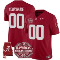 Custom Alabama Crimson Jersey Name and Number Vapor Limited Crimson All Stitched