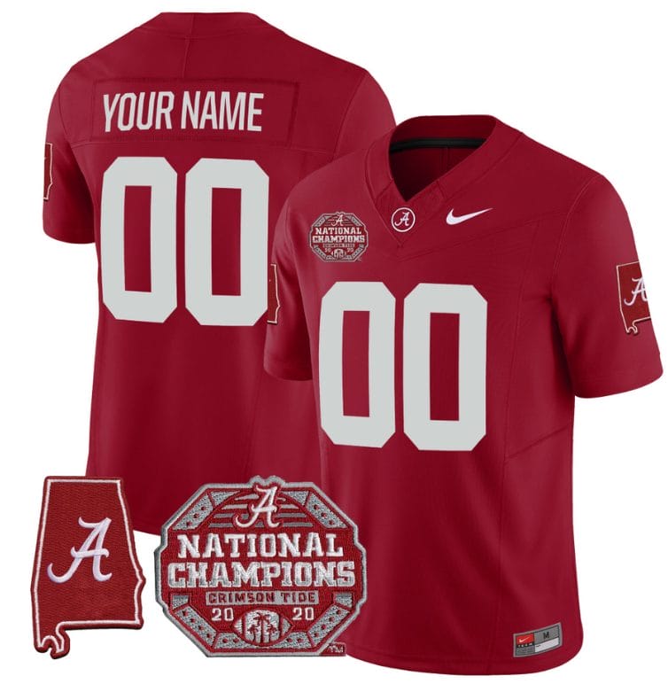 Custom Alabama Crimson Jersey Name and Number Vapor Limited Crimson All Stitched