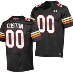 Custom Maryland Terrapins Jersey Name and Number College Football Black 2023 Replica Uniform