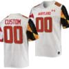 Custom Maryland Terrapins Jersey Name and Number College Football White 2022 2023 Replica Uniform