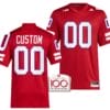 Custom Nebraska Cornhuskers Jersey Name and Number 100th Anniversary Red 2023 Alternate Football
