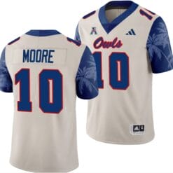 FAU Owls Josh Moore Jersey #10 Alternate Football Game Sand 2023