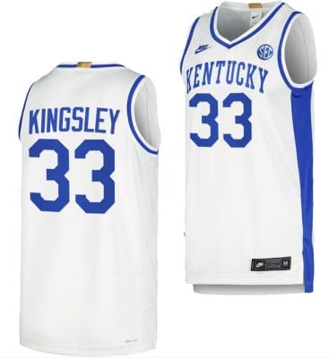 Kentucky Wildcats Ugonna Kingsley Jersey #33 Limited Retro Basketball White 2023-24