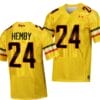 Maryland Terrapins Roman Hemby Jersey #24 College Football Gold 2023 Script Uniform