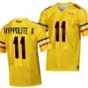 Maryland Terrapins Ruben Hyppolite II Jersey #11 College Football Gold 2023 Script Uniform