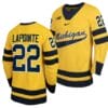 Michigan Wolverines Philippe Lapointe Jersey #22 Classic Hockey Maize Replica 2023-24