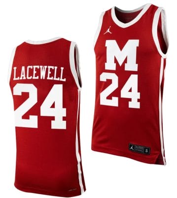 Nate Lacewell Jersey #24 Morehouse Maroon Tigers College Replica Basketball Uniform