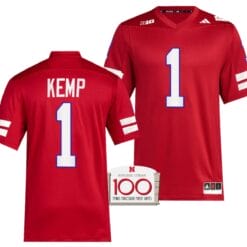 Nebraska Cornhuskers Billy Kemp Jersey 100th Anniversary Red 2023 Alternate Football #1