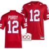 Nebraska Cornhuskers Chubba Purdy Jersey 100th Anniversary Red 2023 Alternate Football #12