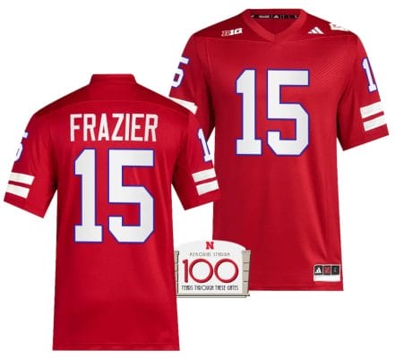 Nebraska Cornhuskers Tommie Frazier Jersey 100th Anniversary Red 2023 Alternate Football #15