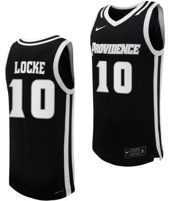 Noah Locke Jersey #10 Providence Friars Replica College Basketball Black Uniform