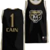 Oakland Golden Grizzlies Jamal Cain Jersey #1 College Basketball Black Blue