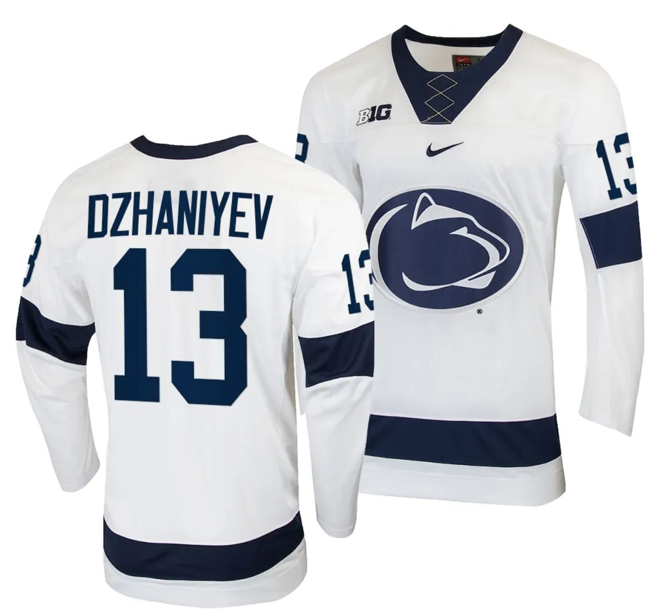 Penn State Nittany Lions Danny Dzhaniyev Jersey #13 White College Hockey Replica 2023-24