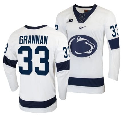 Penn State Nittany Lions Noah Grannan Jersey #33 White College Hockey Replica 2023-24