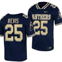 Pitt Panthers Darelle Revis Jersey #25 Navy College Football Replica Uniform