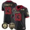Stetson Bennett Jersey #13 Georgia Bulldogs Football 2023 Champions and Vince Dooley Patch Gold Trim All Stitched