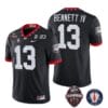 Stetson Bennett Jersey #13 Georgia Bulldogs Football 2023 Champions and Vince Dooley Patch Black All Stitched
