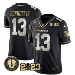 Stetson Bennett Jersey #13 Georgia Bulldogs Football Black Limited All Stitched