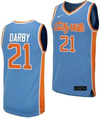 Tess Darby Jersey #21 Tennessee Lady Vols Replica College Basketball Blue Uniform