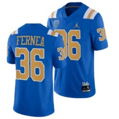 UCLA Bruins Ethan Fernea Jersey #36 Blue College Football Uniform