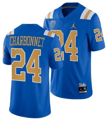 UCLA Bruins Zach Charbonnet Jersey #24 Blue College Football Uniform