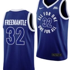 Zach Freemantle Jersey #32 Xavier Musketeers All For One Blue College Basketball Uniform