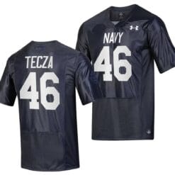 Alex Tecza Jersey #46 Navy Midshipmen Silent Service Replica College Football Navy