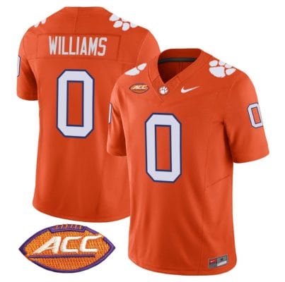 Antonio Williams Jersey #0 Clemson Tigers Vapor Limited Acc Patch College Football Stitched Orange