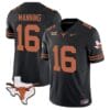 Arch Manning Jersey #16 Texas Longhorn Vapor Limited College Football Black
