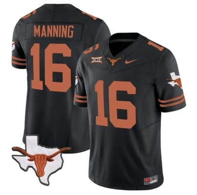 Arch Manning Jersey #16 Texas Longhorn Vapor Limited College Football Black