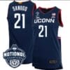 Adama Sanogo Jersey #21 UConn Huskies 2023 National Champions College Basketball Navy