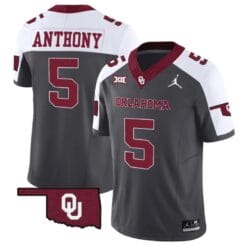 Andrel Anthony Jersey #5 Oklahoma Sooners Vapor Limited College Football Stitched Special Anthracite
