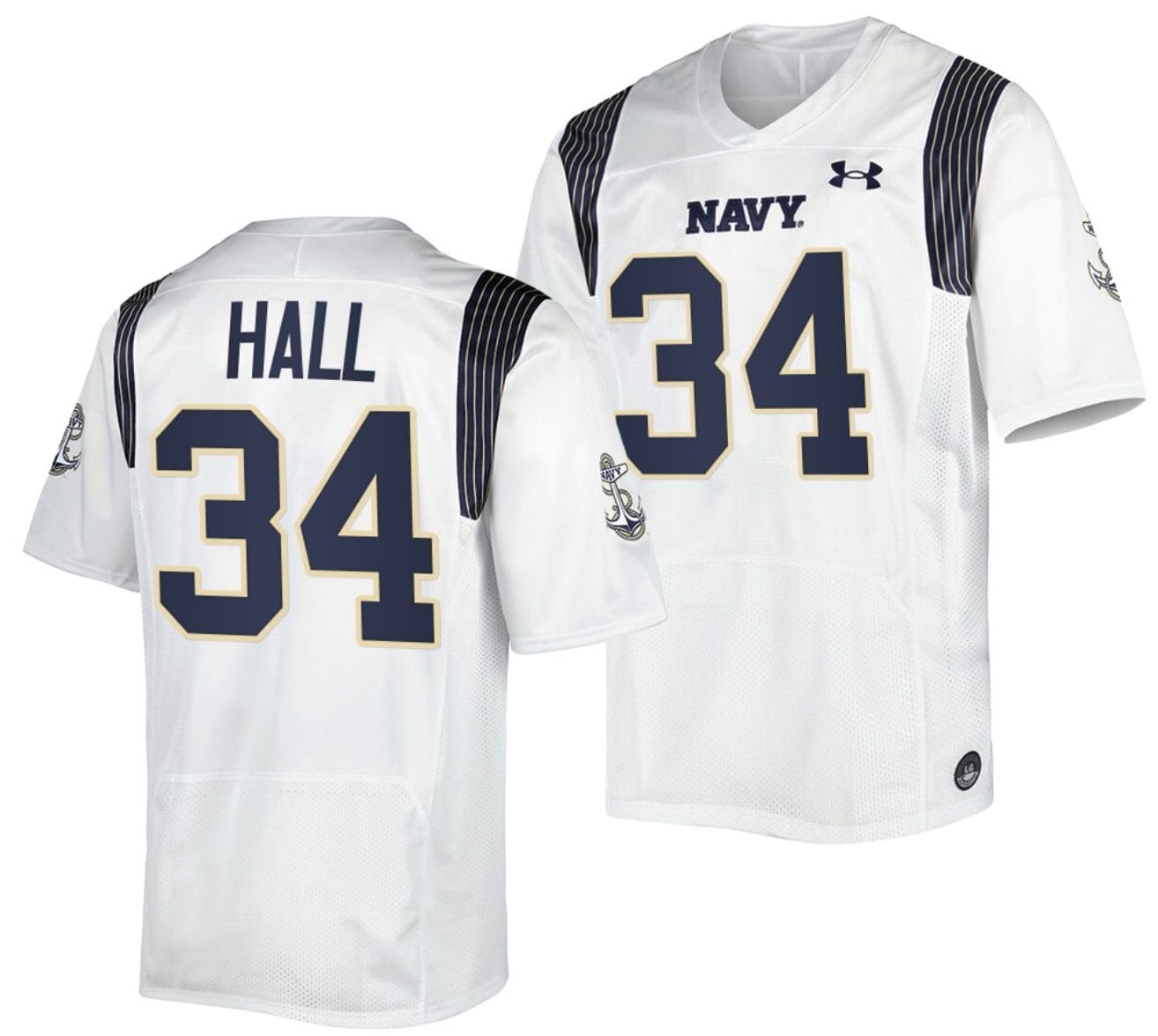 Anton Hall Jr Jersey #34 Navy Midshipmen Premier Replica College Football White
