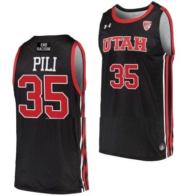 Alissa Pili Jersey #35 Utah Utes College Basketball Black