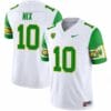 Bo Nix Jersey #10 Oregon Ducks ‘Mighty Oregon’ 1984 Throwback Football Uniforms Green Sleeves