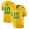 Bo Nix Jersey #10 Oregon Ducks ‘Mighty Oregon’ Throwback Football Uniforms Yellow