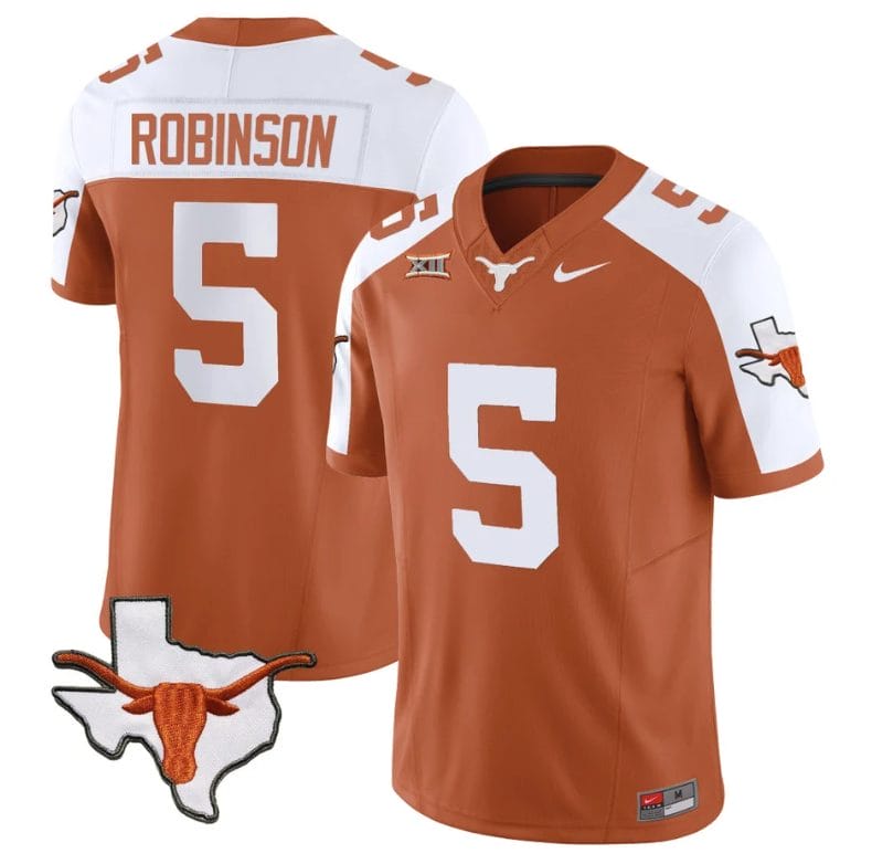 Bijan Robinson Jersey #5 Texas Longhorn Vapor Limited College Football Alternate