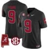 Bryce Young Jersey #9 Alabama Crimson Tide Vapor Stitched Football Alabama Map Black