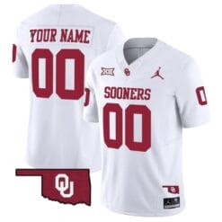 Custom Oklahoma Sooners Jersey Name and Number Vapor Limited College Football Stitched White