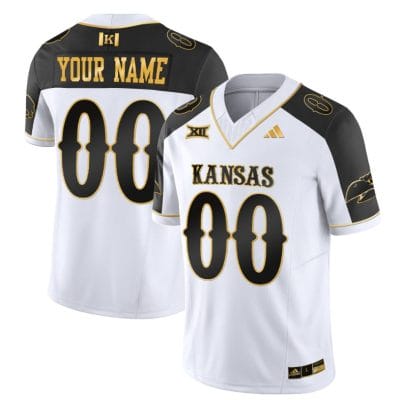Custom Kansas Jayhawks Jersey Blackhawk Name and Number Vapor Limited Football Stitched Inverted