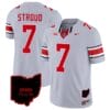 CJ Stroud Jersey #7 Ohio State Buckeyes College Football Stitched Vapor Limited Ohio Patch Gray