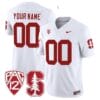 Custom Stanford Cardinal Jersey Name and Number Vapor Limited College Football White