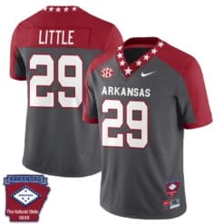 Cam Little Jersey #29 Arkansas Razorback Football Arkansas State Patch Red Alternate