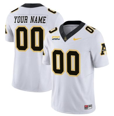 Custom Appalachian State Jersey Name and Number Vapor Limited College Football White