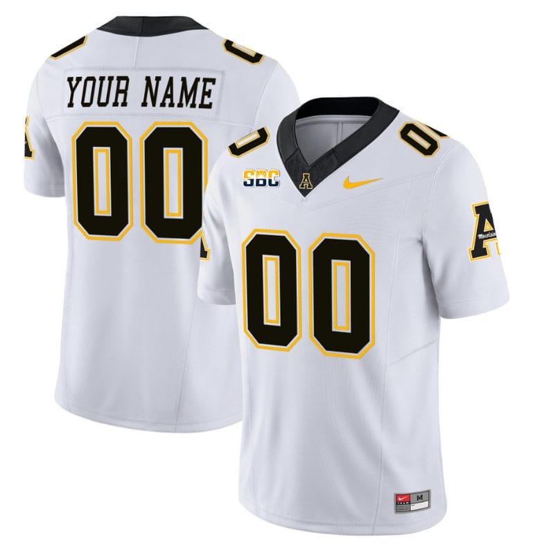 Custom Appalachian State Jersey Name and Number Vapor Limited College Football White