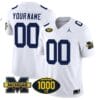 Custom Michigan Wolverines Jersey Name and Number 1000 Wins Patch Vapor College Football White