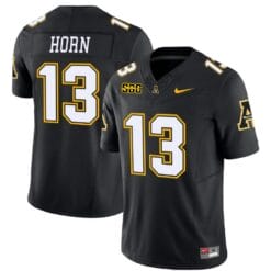Christan Horn Jersey #13 Appalachian State Mountaineers Vapor Limited College Football Black