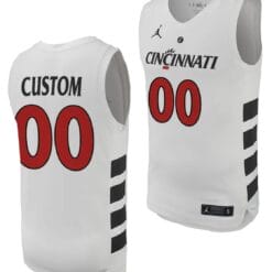 Custom Cincinnati Bearcats Jersey Name and Number College Basketball Replica 2023-24 White