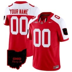 Custom Ohio State Jersey Name and Number Vapor Limited College Football Stitched Ohio Patch Red Alternate